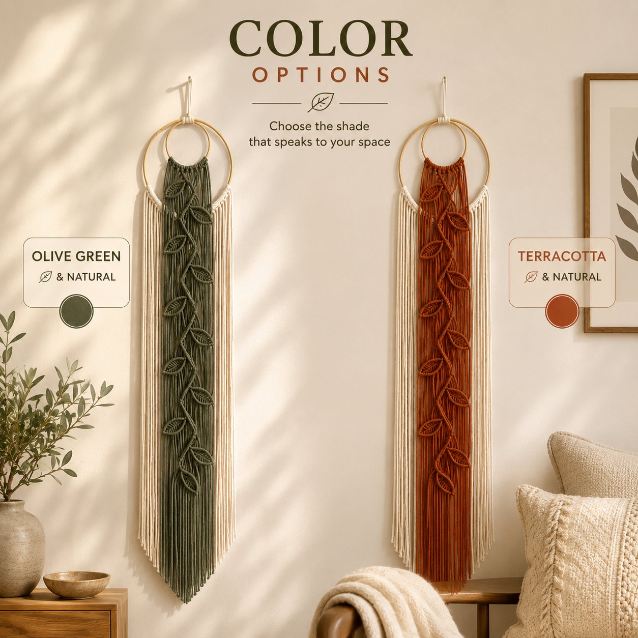 Handmade Macrame Wall Hanging – Botanical Boho Wall Decor