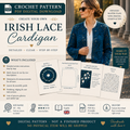 Irish Lace Cardigan Crochet Pattern PDF – Digital Download with Charts & Instructions