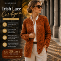 Handmade Irish Lace Crochet Cardigan – Custom Size & Color, Made to Order Women’s Lace Jacket