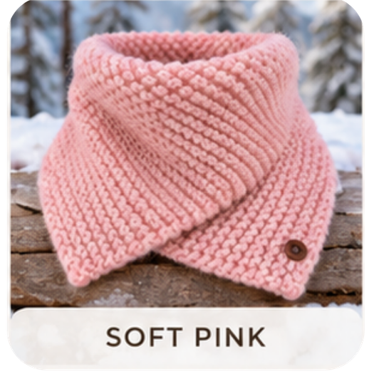 Handmade Mohair Neck Warmer for Women – Soft Knitted Cowl Scarf, Cozy Winter Scarf, Christmas Gift for Her