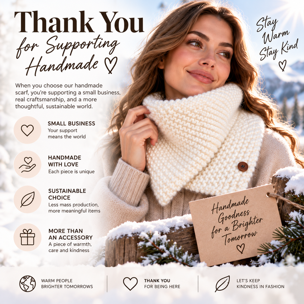 Handmade Mohair Neck Warmer for Women – Soft Knitted Cowl Scarf, Cozy Winter Scarf, Christmas Gift for Her